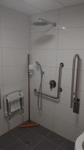 埃拉特阿拉瓦旅馆的设有带淋浴间和卫生间的浴室