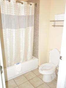 西孟菲斯西孟菲斯霍姆盖特旅馆&套房酒店的一间带卫生间和淋浴的浴室