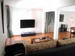 圣胡安Casa de alquiler San Juan的带沙发和电视的客厅