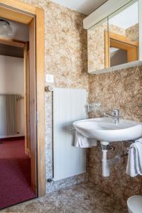 萨斯费伯吉纳酒店的一间带水槽和镜子的浴室