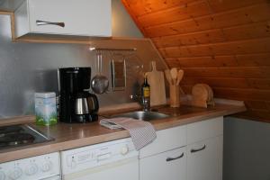 明希贝格Ferienwohnung Dieter Popp的厨房配有水槽和台面