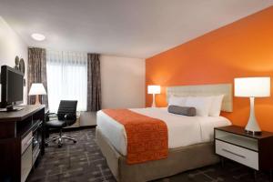 阿普尔顿阿珀顿豪生酒店的配有一张床和一台平面电视的酒店客房