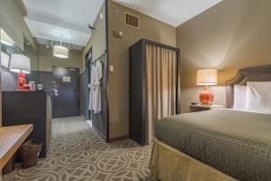 格林斯伯勒普罗西米特酒店的一间酒店客房 - 带一张床和一间浴室