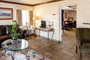 卡森市内华达州议会大厦卡森城罗德威旅馆的客厅配有沙发和桌子