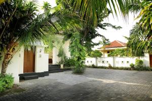 努沙杜瓦Kaniya bali的棕榈树房屋的庭院