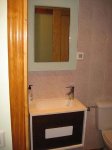 赫亚德亚尔瓦拉辛Casa Artigot的一间带水槽、卫生间和镜子的浴室
