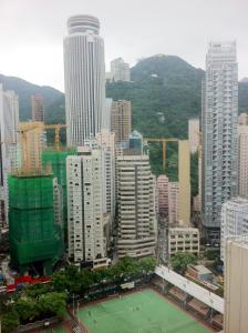 香港景观或在酒店看到的城市景观