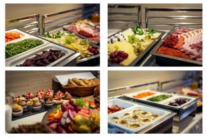 特鲁特诺夫Sport & Relax Hotel Davidek的一张四张不同种类食物的照片