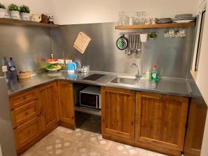 科斯皮夸Rose Building Apartment的厨房配有水槽和台面