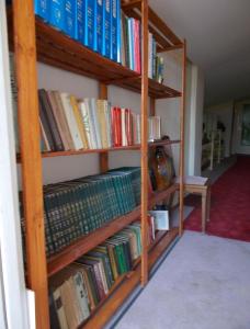 萨比诺瓦Agroturystyka Chłopy的书架上堆满了书