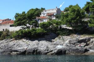 塞尔察Villa Sarah的水中岩石岛上的一群房子