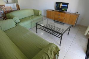 洛斯克里斯蒂亚诺斯San Marino apartment的客厅配有两张沙发和一台电视机