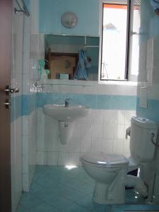 拉夫达清新家庭旅馆的一间带卫生间和水槽的浴室