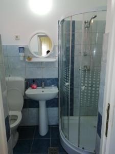 索瓦塔Casa Julia/Adult Only的带淋浴、盥洗盆和卫生间的浴室