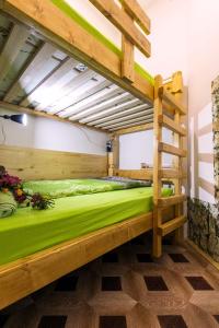 苏博蒂察Hostel Put Svile的一间卧室设有两张双层床和梯子