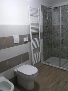 圣斯泰法诺贝尔博Il mestiere di vivere -casa vacanze-的一间带卫生间和淋浴的浴室