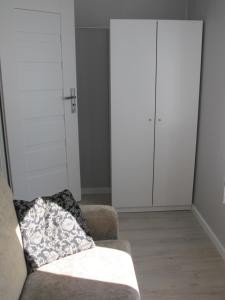 斯图托沃Apartament Mierzeja的带沙发和衣柜的客厅
