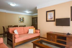 圣克鲁斯-德拉帕尔马加雷翁公寓酒店的带沙发和平面电视的客厅