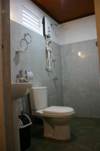 亭可马里JKAB Park Hotel的一间带卫生间和水槽的浴室