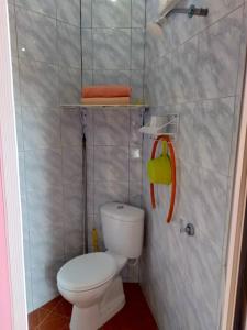 瓜拉勿述Rumah Hentian Ayah的一间带卫生间和淋浴的小浴室