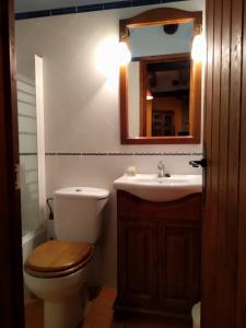 瓦德诺比斯CASA VICENT的一间带卫生间、水槽和镜子的浴室