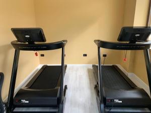 卡迈格拉特罗希拉诺西拉酒店的两个跑步机在健身房,带有跑步机