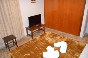 波罗斯Maria Parameriti Apartments的酒店客房,配有床和电视