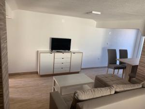 沃迪切Apartmani Dobra Villa的带沙发和电视的客厅