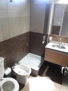 里奥夸尔托APART MAIPU 190的浴室配有卫生间、盥洗盆和淋浴。