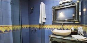 米内拉尔德尔蒙特Alondra Hotel Boutique的一间带水槽和镜子的浴室