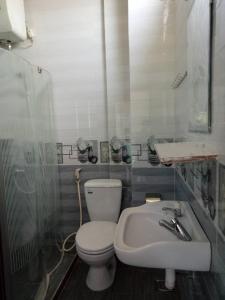 Phú VangDong Hai Hotel的一间带卫生间和水槽的浴室