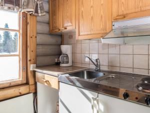 KukkolaHoliday Home Vuokatticottage e by Interhome的厨房配有水槽和台面