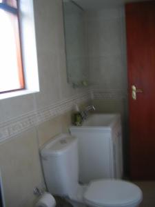 开普敦Malleson Garden Cottage的浴室设有白色的卫生间和镜子