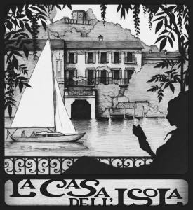 奥尔塔圣朱利奥La Casa dell'Isola的建筑物前的帆船画