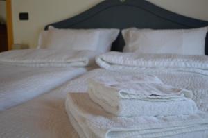 VallarsaB&B Arlanch 8的床上铺有白色毛巾的床