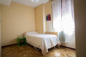 阿维拉VUT夫鲁塔广场公寓的一间小卧室,配有床和窗户
