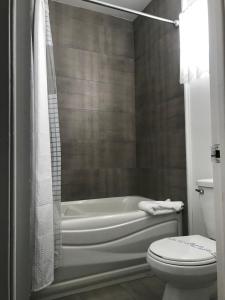 蒙洛里耶Complexe Dix80的带浴缸和卫生间的浴室。