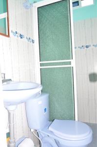 托卢Apartamento Tolu的一间带卫生间和水槽的浴室