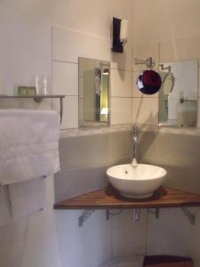贝莱姆瑞莱斯圣路易斯，罗吉思酒店的一间带水槽和镜子的浴室