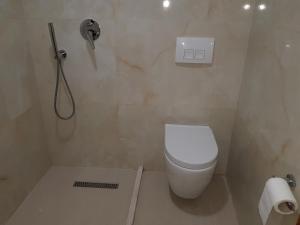 Rinas瓦萨奇酒店的一间带卫生间和淋浴的浴室