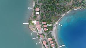 费特希耶索瓦利酒店的享有岛屿的空中景色,设有房屋和水
