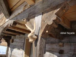 圣皮耶尔代勒福尔卡Ker Bela的木墙,从天花板上挂着蚂蚁
