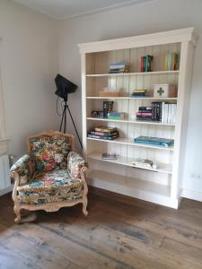 阿珀尔多伦Studio in Stijl的书架房间的椅子