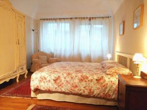 韦尔切利Pane&Burro的一间卧室设有一张大床和一个窗户。