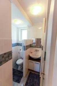 马里博尔Apartment Gondola的一间带卫生间和水槽的浴室