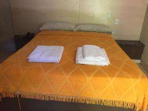 圣米格尔·德·图库玛Hotel Suipacha的床上有两条毛巾