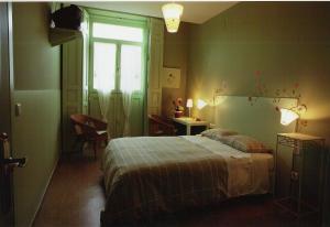 塞哥维亚福尔诺斯旅馆的一间卧室设有一张床和一个窗口