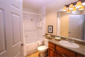 蒙特朗布朗圣伯纳德特拉姆布朗特山酒店的浴室配有盥洗盆、卫生间和浴缸。