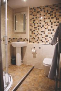 奥尔斯特斯罗克莫顿纹章酒店的一间带水槽和卫生间的浴室