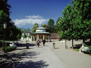 霍恩-巴特迈恩贝格斯比克尔旅馆的一群人在一个公园的亭子周围散步